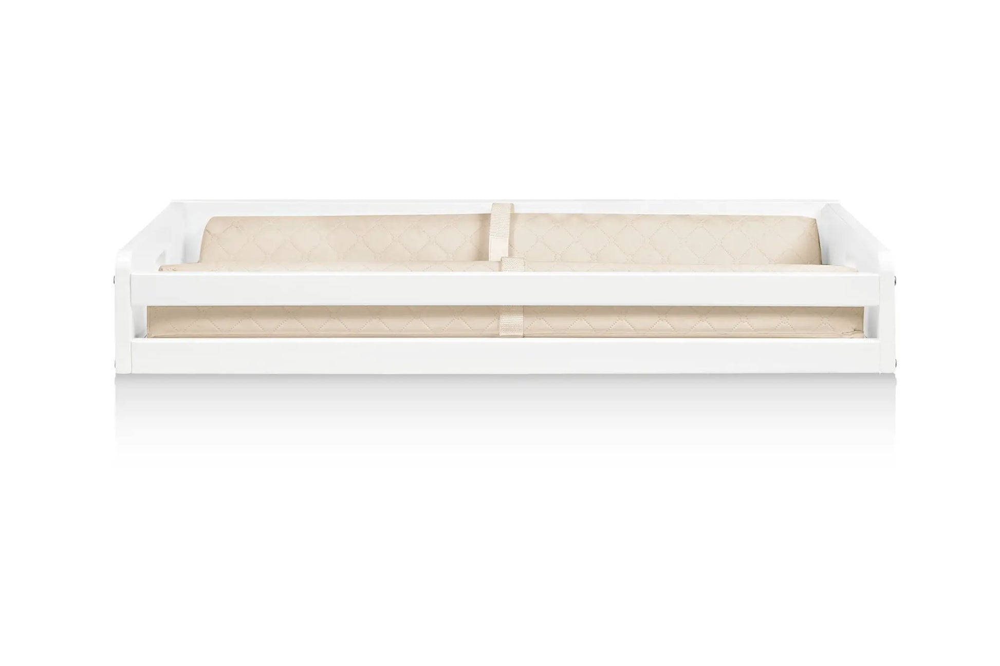 Livia changing table two-tone white frame with beige quilted pad by Unique Piece Furniture on Tampa Home & Garden Store