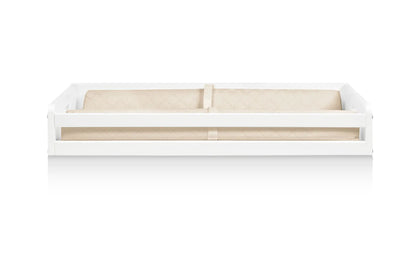 Livia changing table two-tone white frame with beige quilted pad by Unique Piece Furniture on Tampa Home & Garden Store