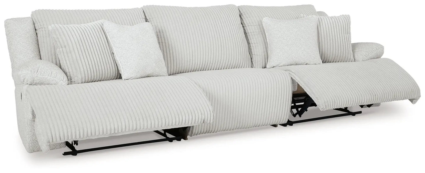 Top Tier Corduroy Reclining Sectional with Chaise