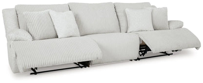 Top Tier Corduroy Reclining Sectional with Chaise