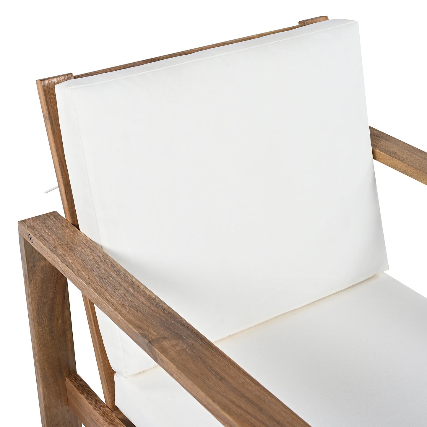 Trexm 7 Piece Acacia Patio Table and 6 Chairs Set