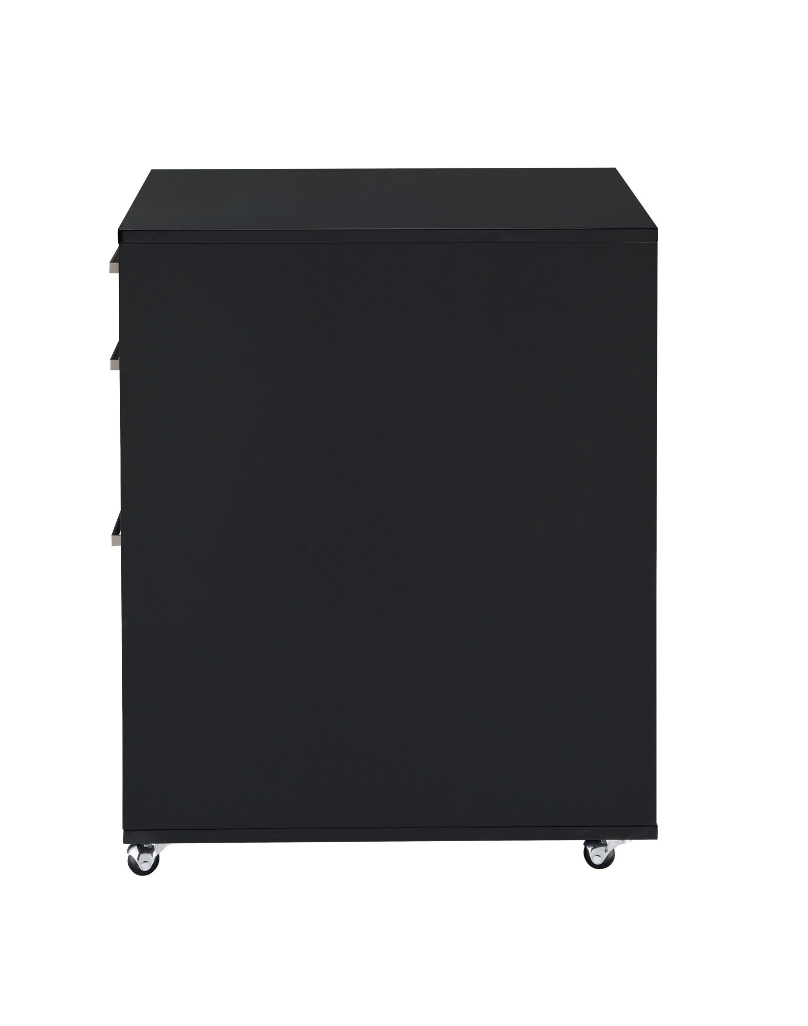 Coleen high gloss black filing cabinet on casters 3-drawer unit on Tampa Home & Garden Store
