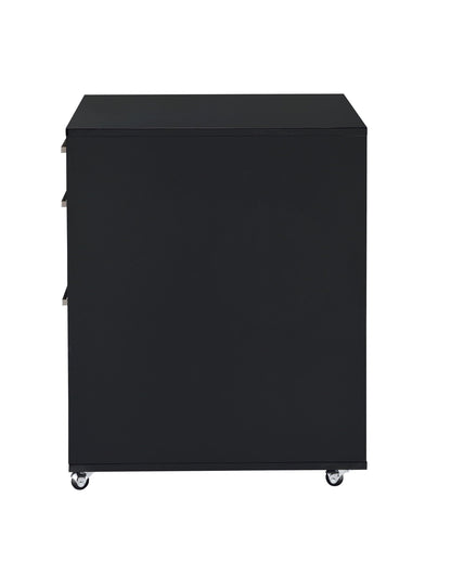 Coleen high gloss black filing cabinet on casters 3-drawer unit on Tampa Home & Garden Store