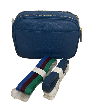 Sophia Double Zipper Leather Crossbody