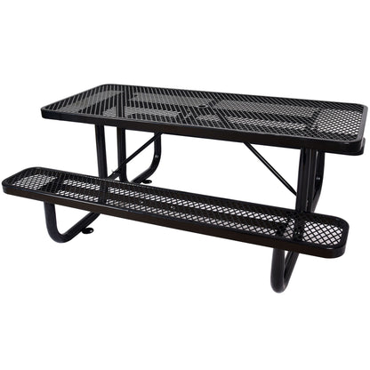 Sturdy Steel Picnic Table With Umbrella Pole