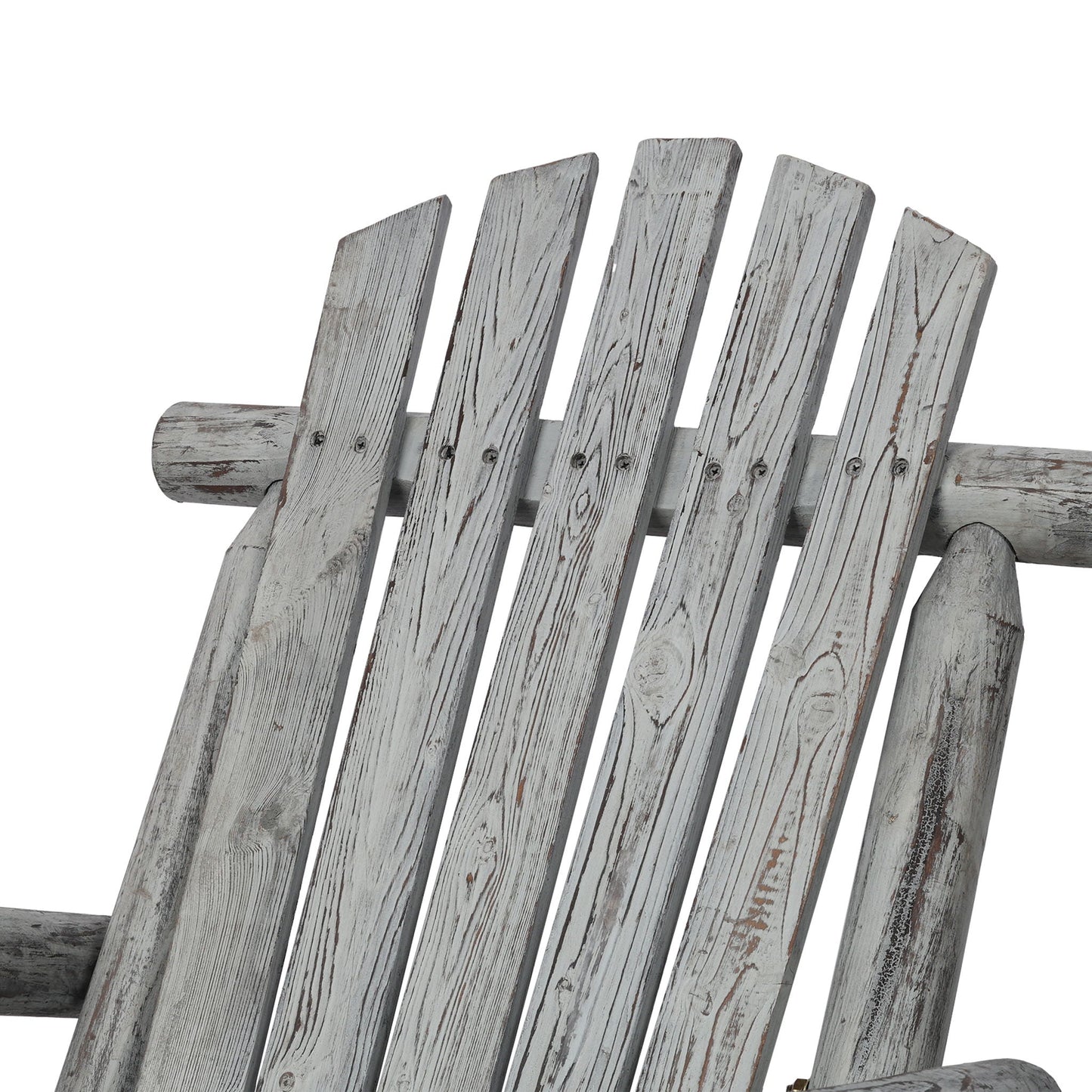 Durable wooden porch rocker, fir wood, weathered gray finish on Tampa Home & Garden Store