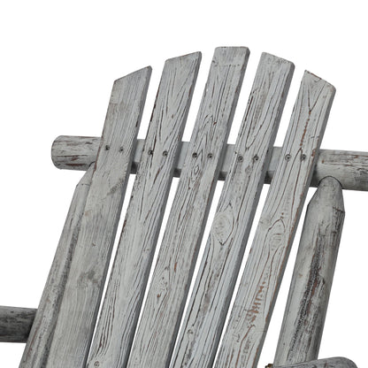 Durable wooden porch rocker, fir wood, weathered gray finish on Tampa Home & Garden Store