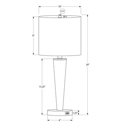 Contemporary Table Lamps with USB Port Set of 2