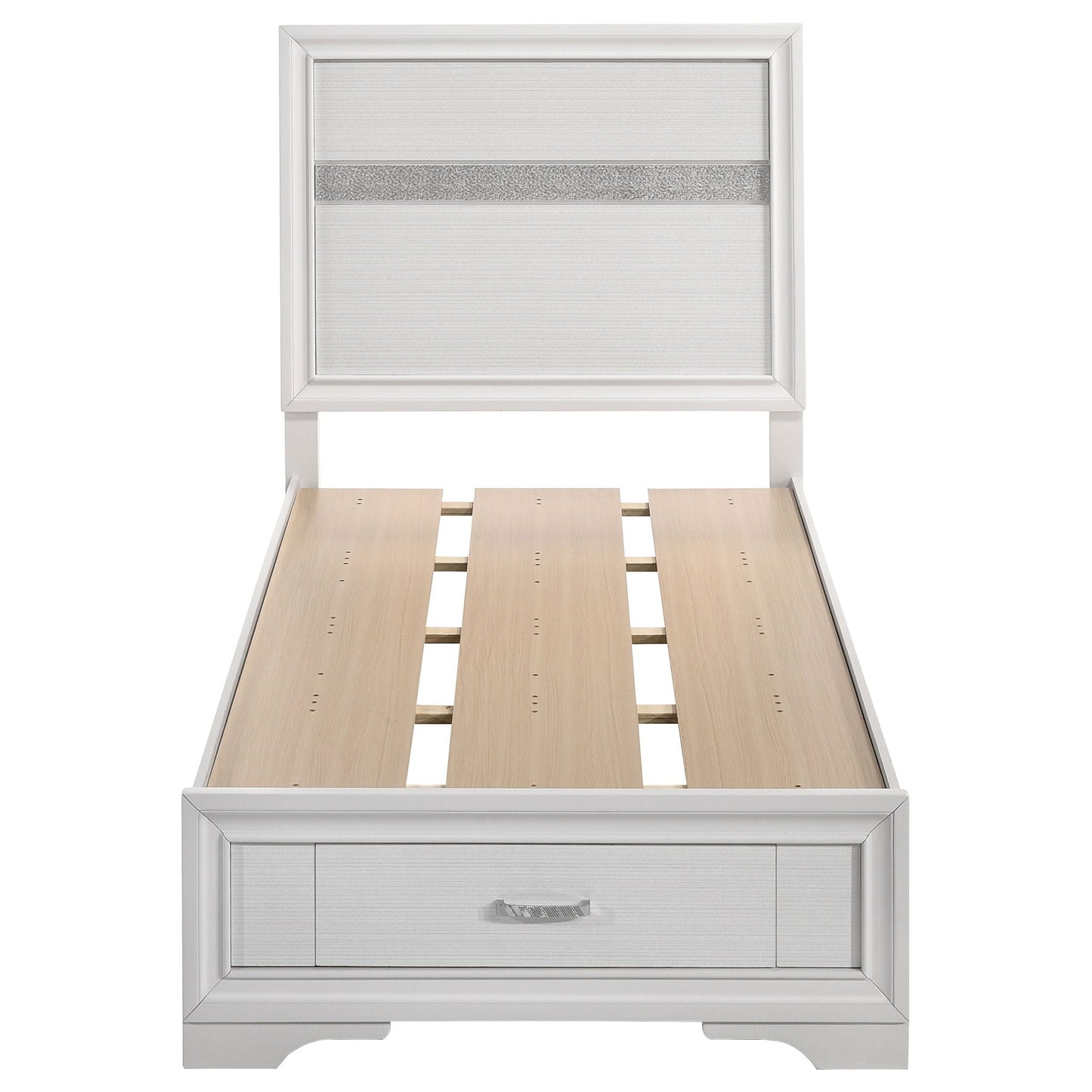 Urbana storage panel bed by HouseOfZazla, frame with footboard drawer and wooden slats on Tampa Home & Garden Store