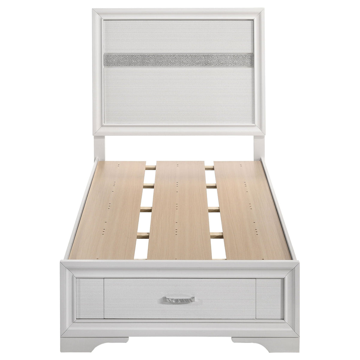 Urbana storage panel bed by HouseOfZazla, frame with footboard drawer and wooden slats on Tampa Home & Garden Store