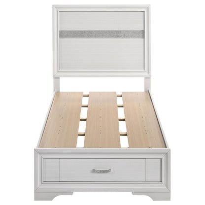 Urbana storage panel bed by HouseOfZazla, frame with footboard drawer and wooden slats on Tampa Home & Garden Store