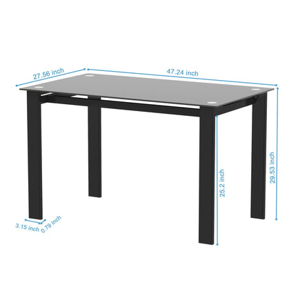 Multifunction Dining Table gray top with black metal legs 47.24x27.56 in HouseOfZazla on Tampa Home & Garden Store