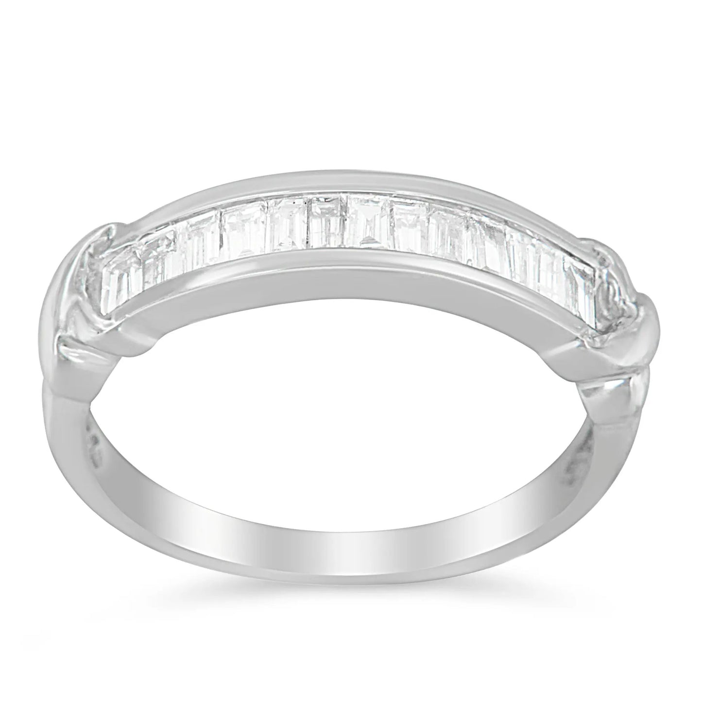 Ring .925 sterling silver 0.5cttw baguette-cut diamond channel set X-Station, size 6.5 on Tampa Home & Garden Store