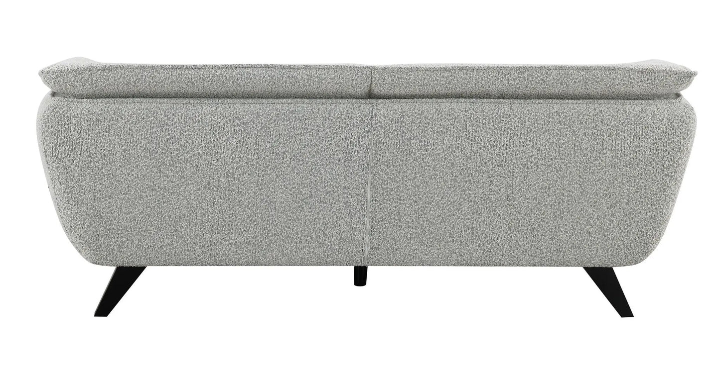 Nayeli Boucle Sofa from Unique Piece Furniture in gray boucle with black legs on Tampa Home & Garden Store