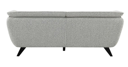 Nayeli Boucle Sofa from Unique Piece Furniture in gray boucle with black legs on Tampa Home & Garden Store