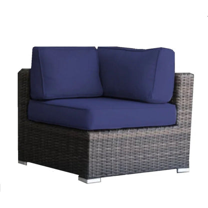 3-Piece wicker outdoor seating set with navy cushions by HouseOfZazla on Tampa Home & Garden Store