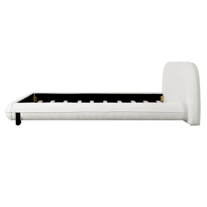 King Size Bed Frame with Boucle and Headboard