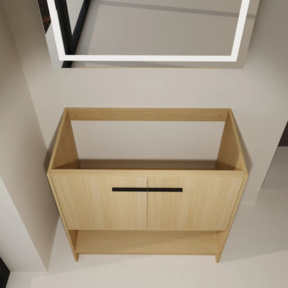 Sleek Freestanding Bathroom Vanity with Two Doors