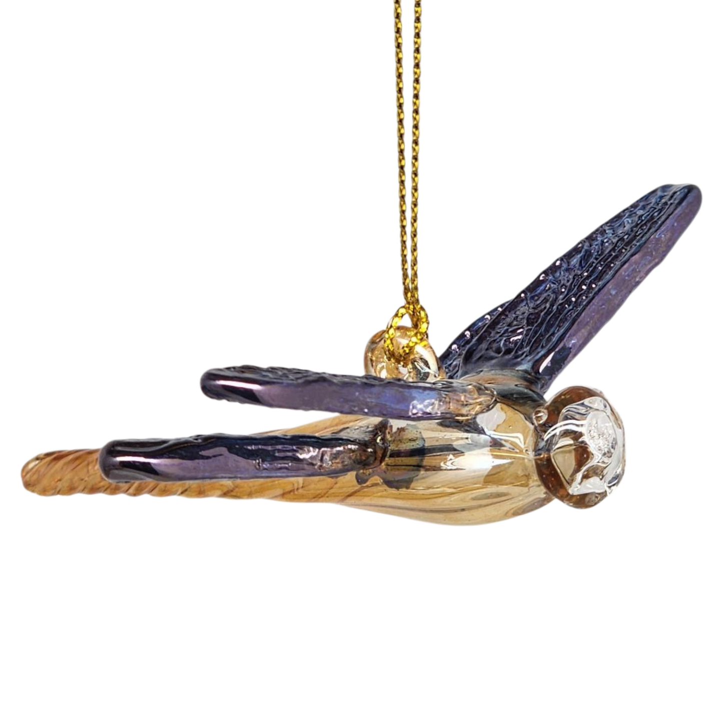 Libellule en verre égyptien - Ailes bleues