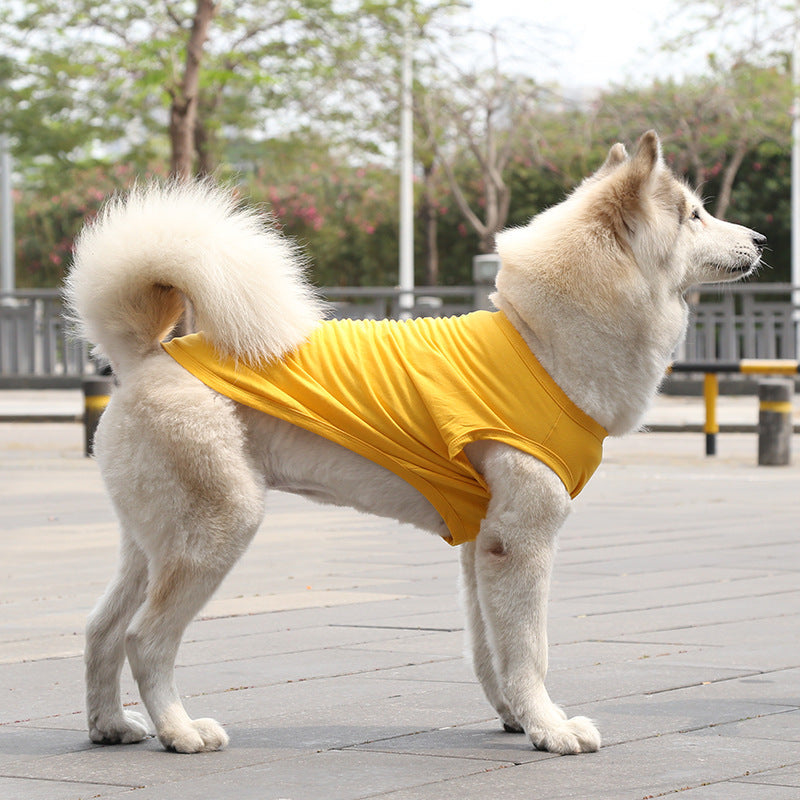XS-5XL yellow dog vest shirt, sleeveless summer dog apparel on Tampa Home & Garden Store