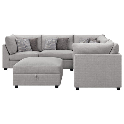 Lafayette modular sectional sofa 2-piece living room set in light gray fabric by HouseOfZazla on Tampa Home & Garden Store