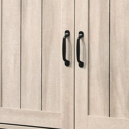 3-Door shoe cabinet, oak finish dusty gray with adjustable shelves, HouseOfZazla on Tampa Home & Garden Store