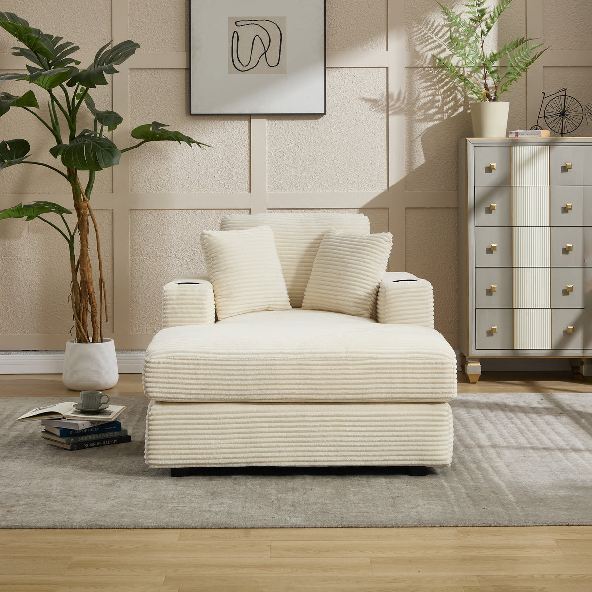 Quality Corduroy Chaise and a Relaxing Home Sofa