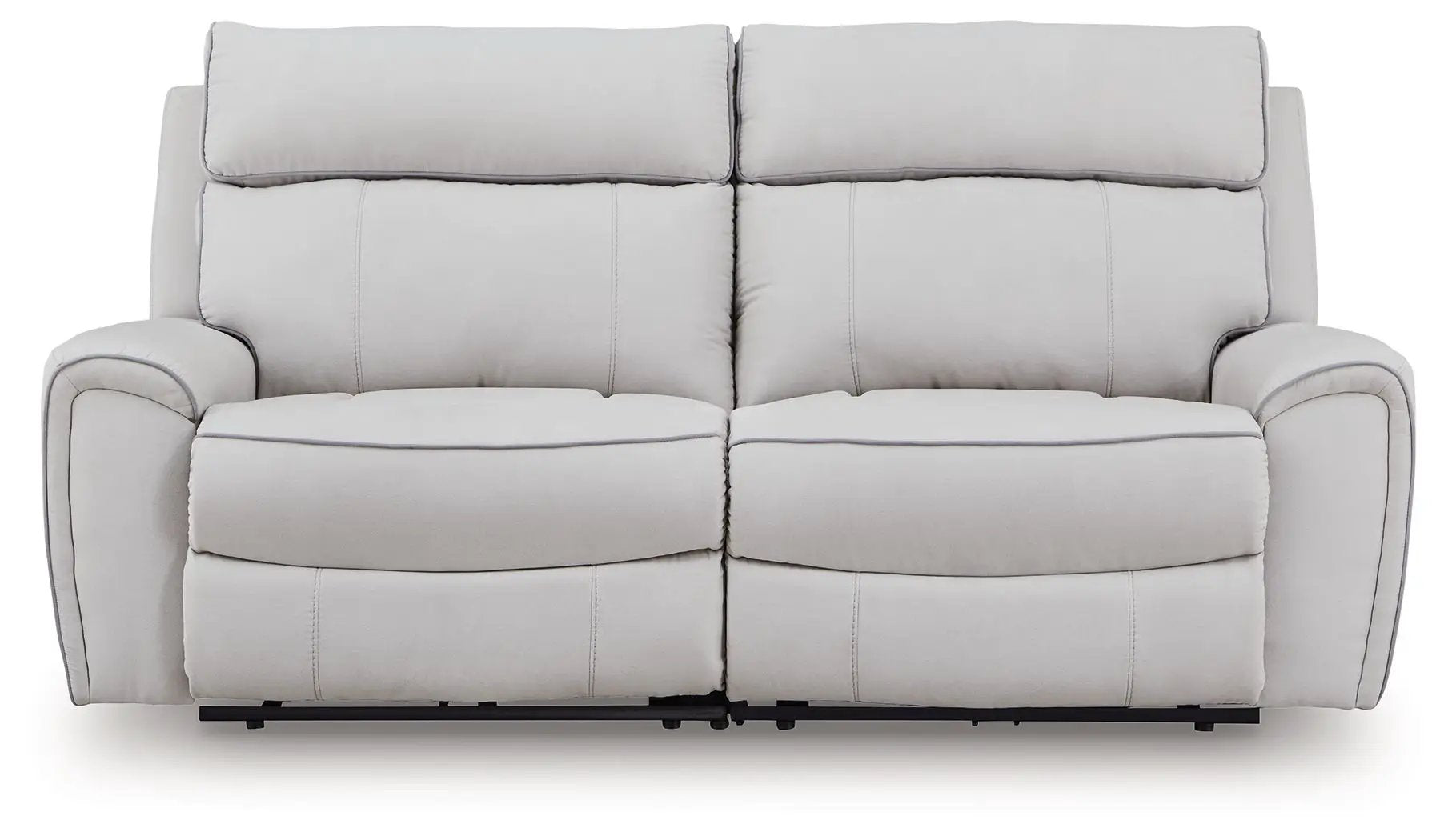Social Pointe reclining sectional sofa, light gray fabric, Unique Piece Furniture on Tampa Home & Garden Store