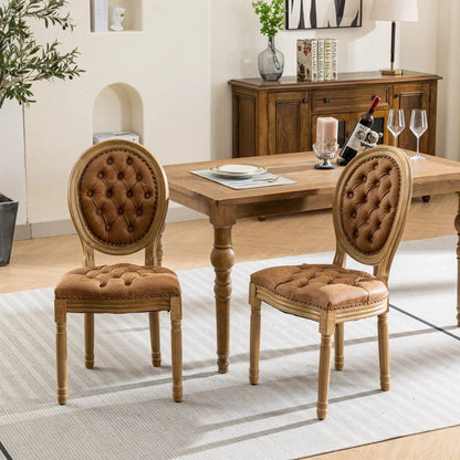 French Style Solid Wood Dining Chair Nailhead