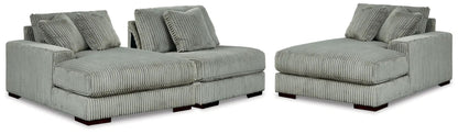 Lindyn Sectional Sofa with Cord Upholstery