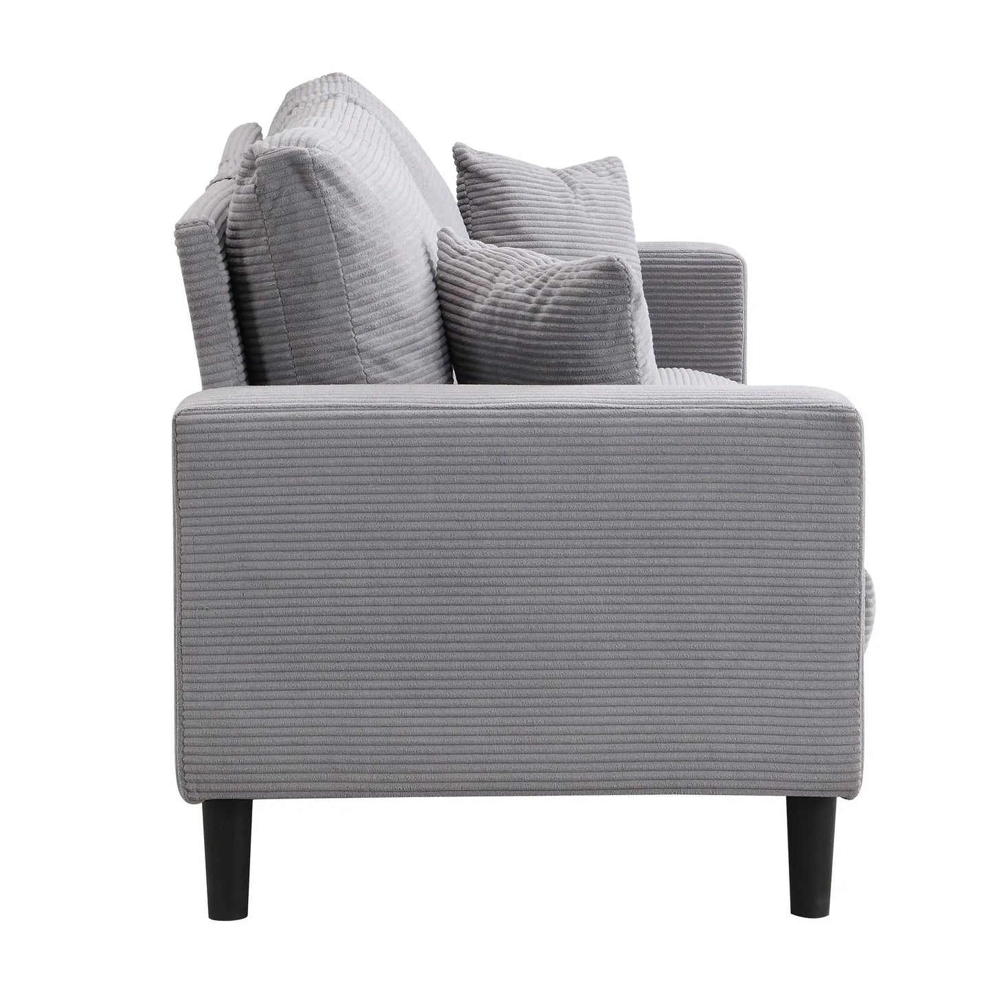 Modern Upholstered Resilience Three Seater Sofa in grey corduroy by Unique Piece Furniture on Tampa Home & Garden Store
