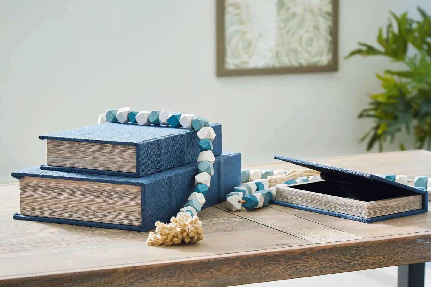 Jolina Linen Box Set of 3 Keepsake Boxes
