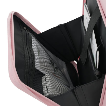 4-Piece Hard Case Luggage pastel pink interior with black mesh pockets HouseOfZazla on Tampa Home & Garden Store