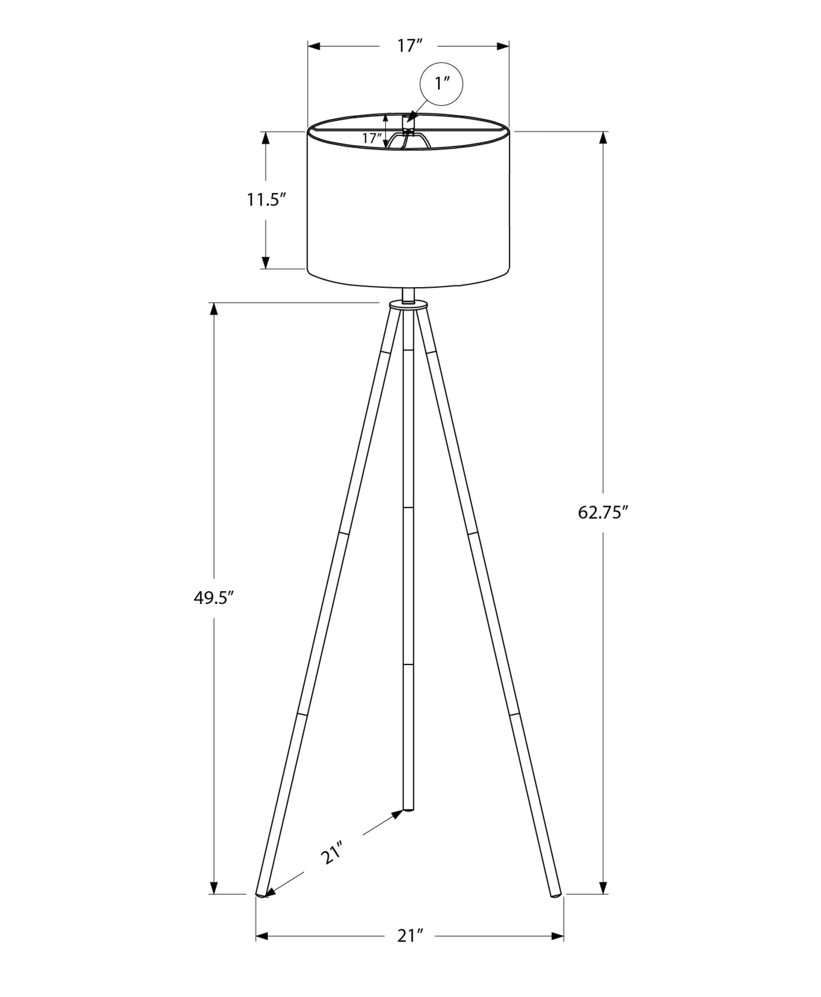 Floor lamp contemporary HouseOfZazla with tripod metal legs and cylindrical drum shade on Tampa Home & Garden Store