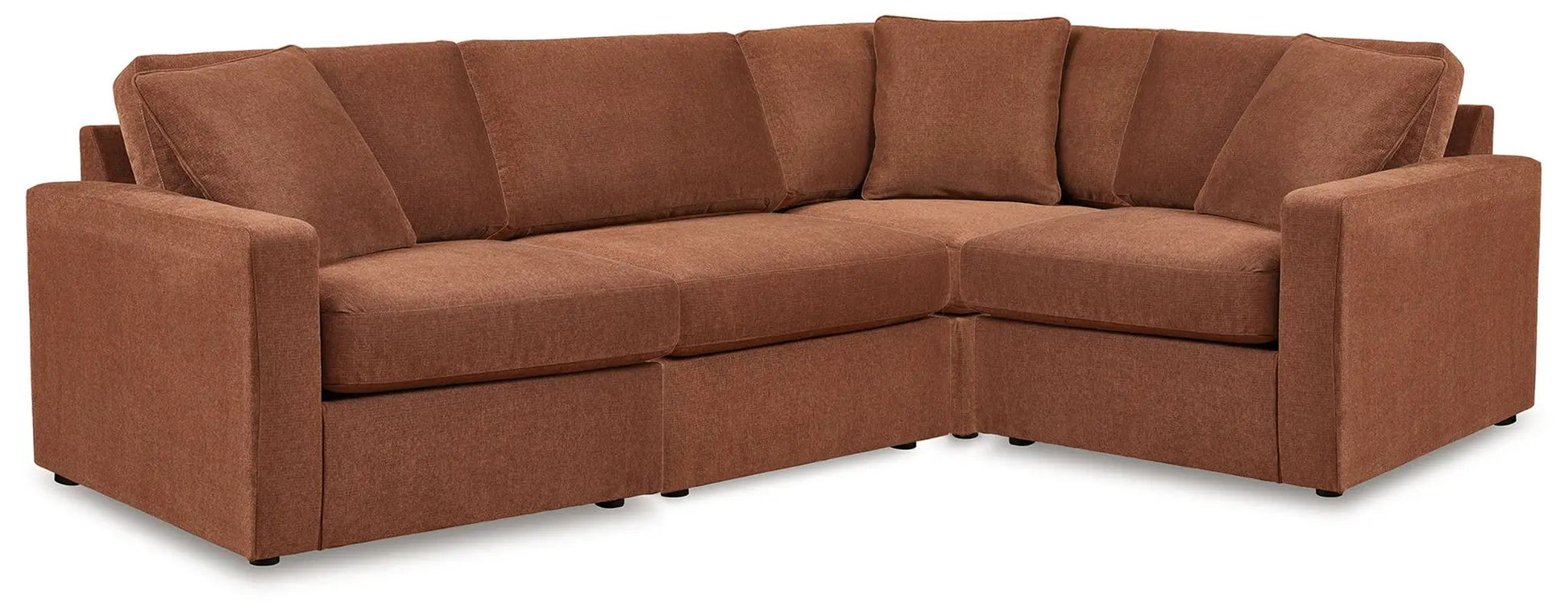 Modmax Sectional Spice brown textured stationary sofa by Unique Piece Furniture on Tampa Home & Garden Store
