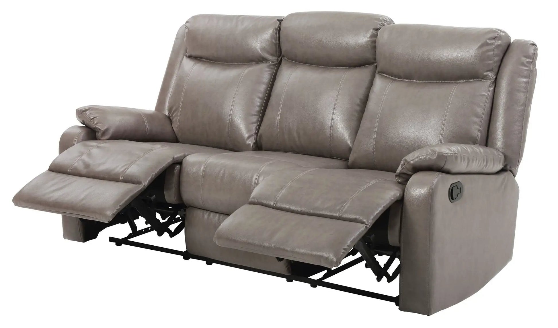 Contemporary three-seater reclining sofa in taupe leather by Unique Piece Furniture on Tampa Home & Garden Store