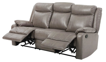 Contemporary three-seater reclining sofa in taupe leather by Unique Piece Furniture on Tampa Home & Garden Store
