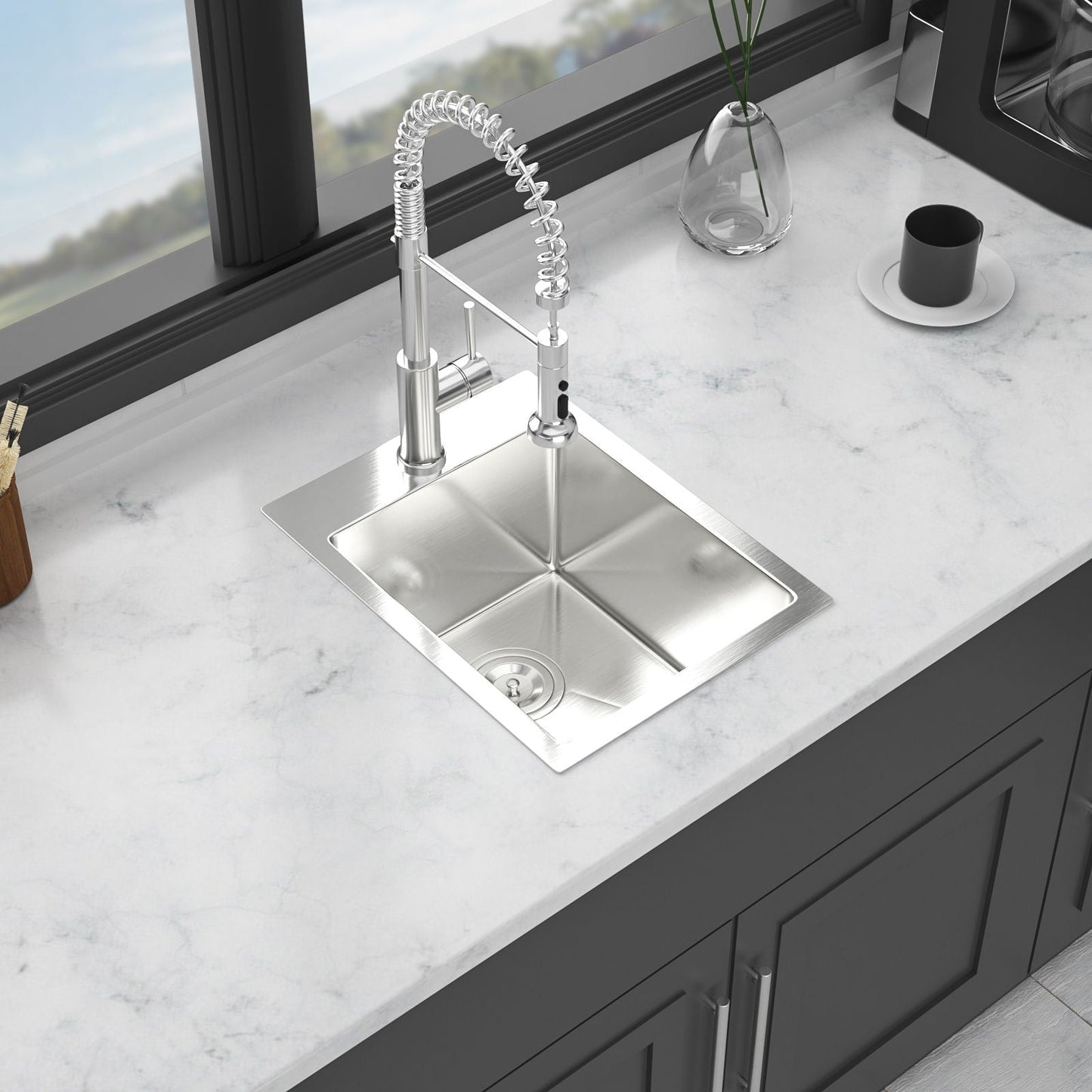 Topmount Brushed Stainless Steel Kitchen Sink