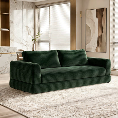 76 Inch Plush Convertible Futon and Sofa Bed