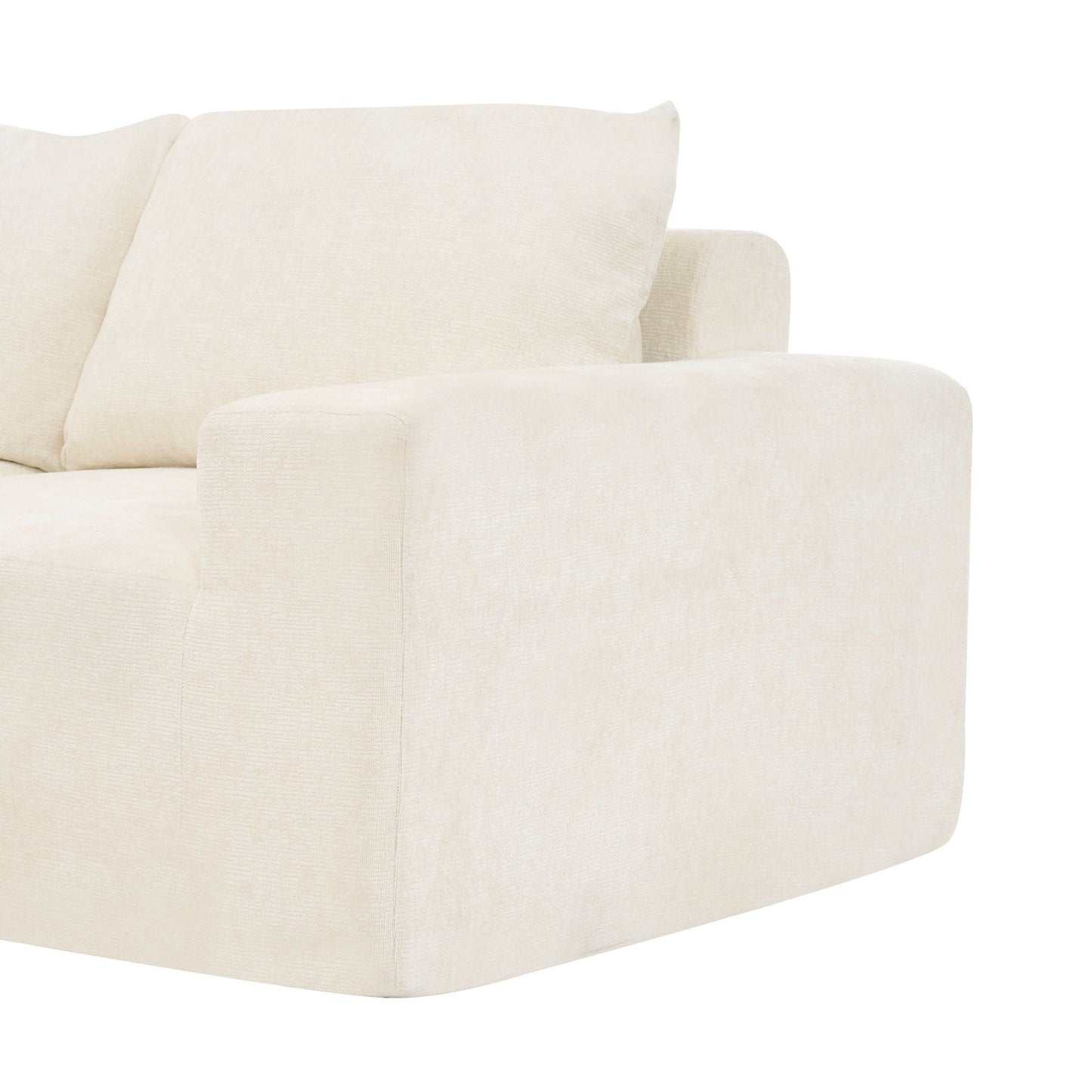 Modular cloud sectional sofa set cream upholstered U‑shape couch with deep seats HouseOfZazla on Tampa Home & Garden Store