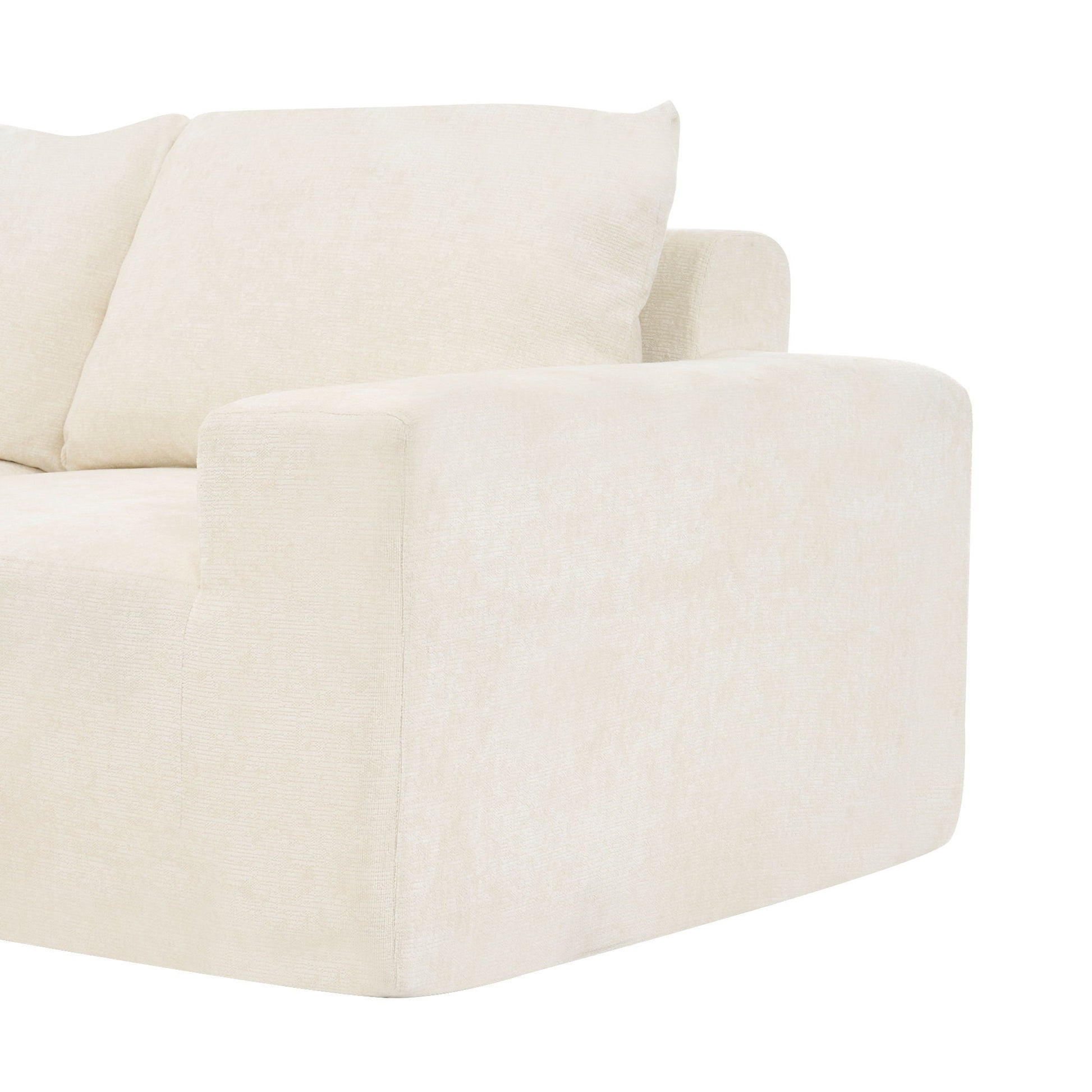 Modular cloud sectional sofa set cream upholstered U‑shape couch with deep seats HouseOfZazla on Tampa Home & Garden Store