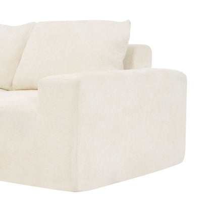 Modular cloud sectional sofa set cream upholstered U‑shape couch with deep seats HouseOfZazla on Tampa Home & Garden Store