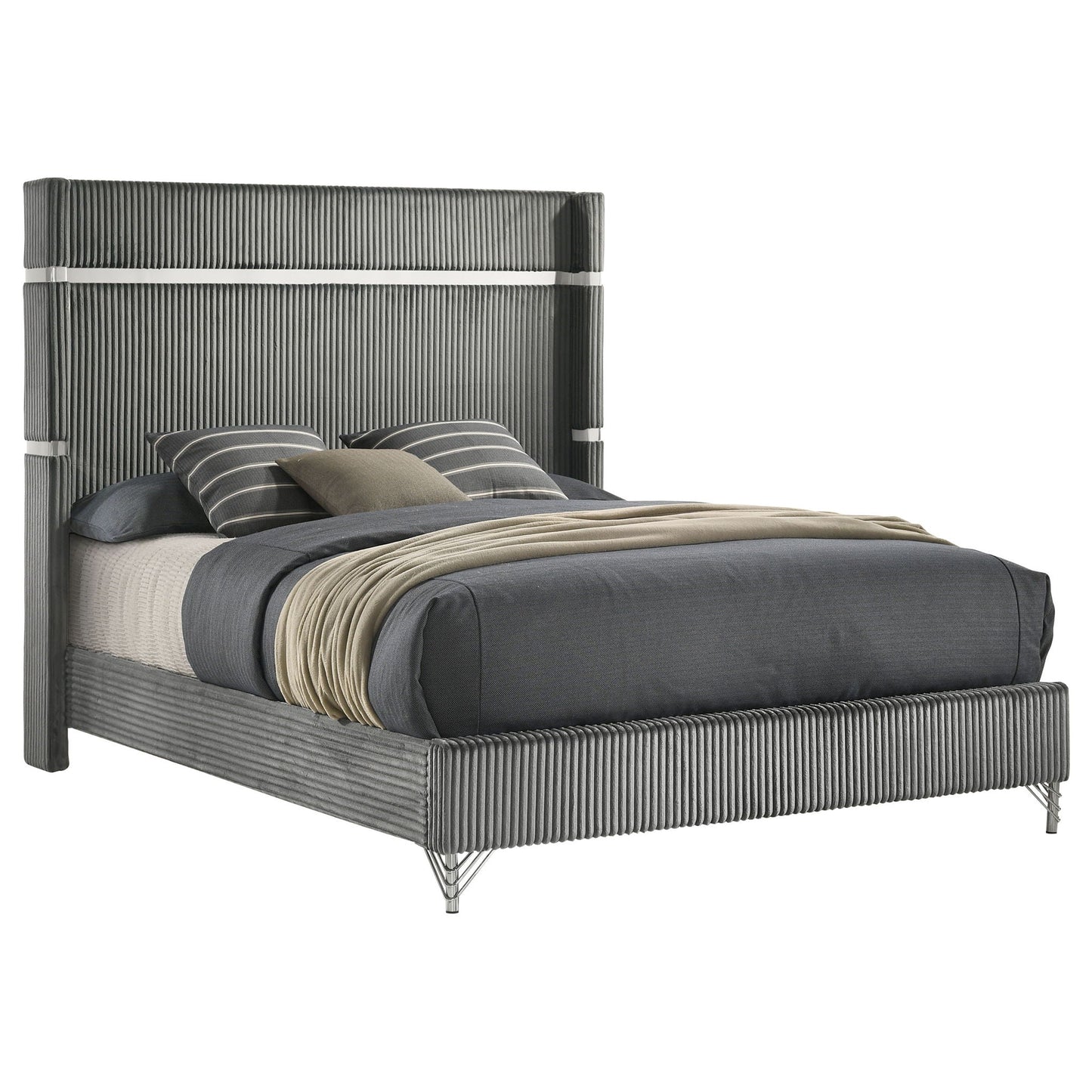 Malcolm Timeless Wingback Upholstered Bed