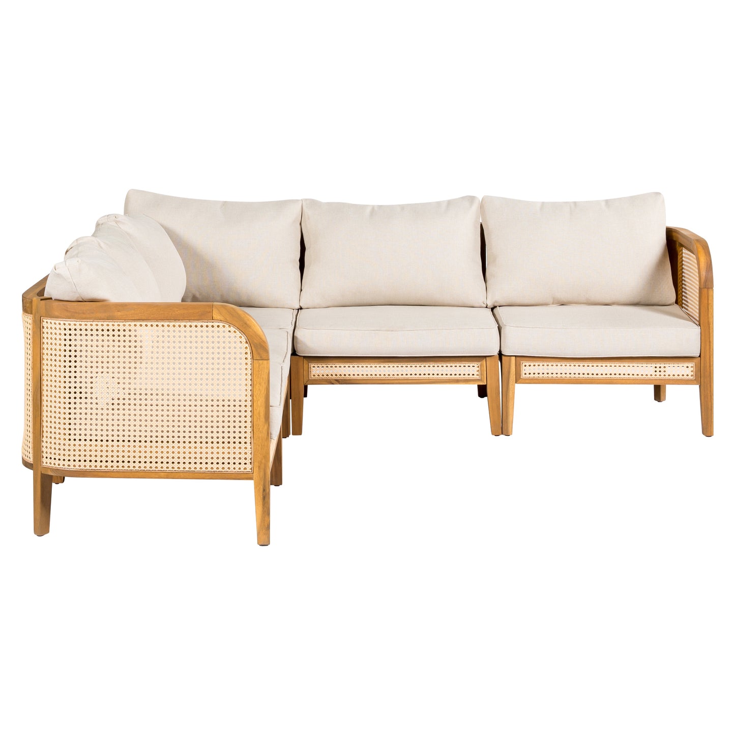 Kirkby 5 Seater Acacia Wood Sofa For The Garden