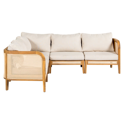 Kirkby 5 Seater Acacia Wood Sofa For The Garden
