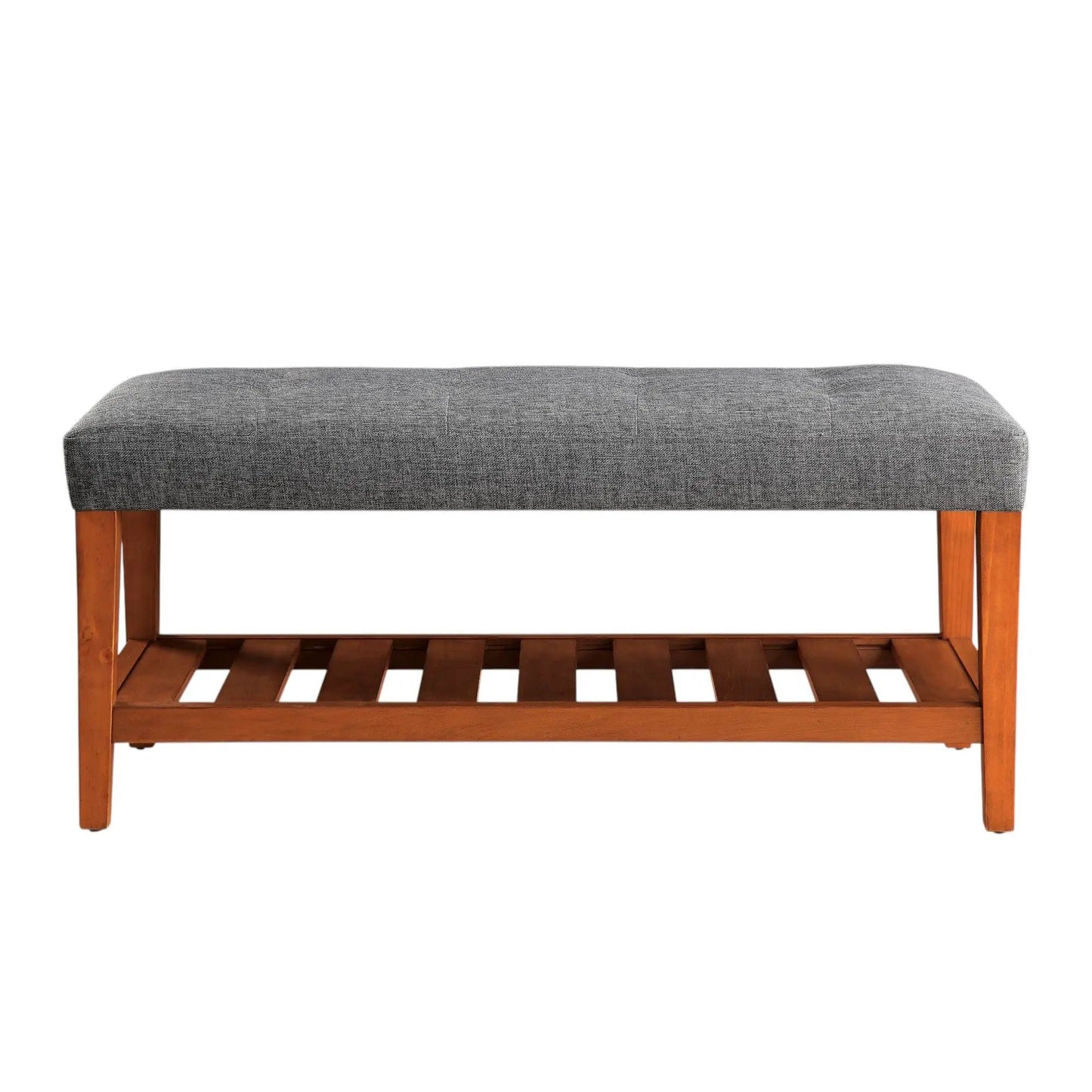 Charla Upholstered Bench with Tufted Fabric Seat