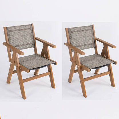 2 Piece Hips Outdoor Dining Chairs for Patio