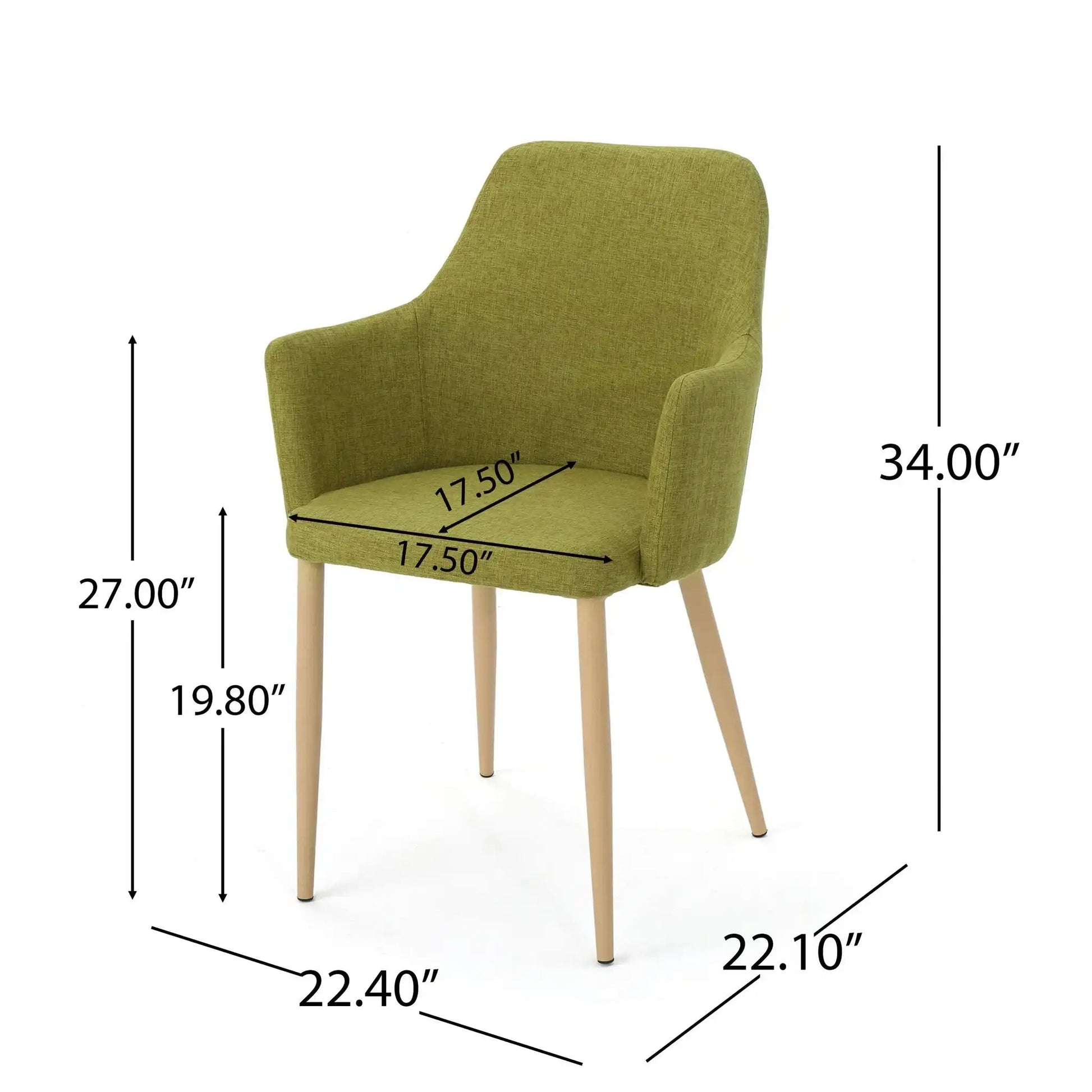 Elegant dining chair with contoured back in olive green upholstery, HouseOfZazla armchair on Tampa Home & Garden Store