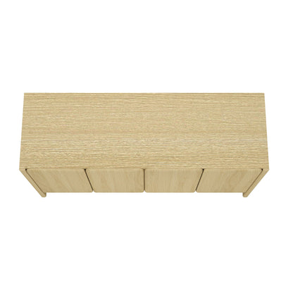 Linda Sideboard in light oak finish with angled doors and visible wood grain HouseOfZazla on Tampa Home & Garden Store