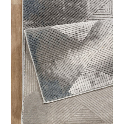 Modern Geometric Area Rug ivory and gray by HouseOfZazla on Tampa Home & Garden Store